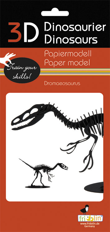 3D Paper Model | DROMAEOSAURUS SKELETON #11647
