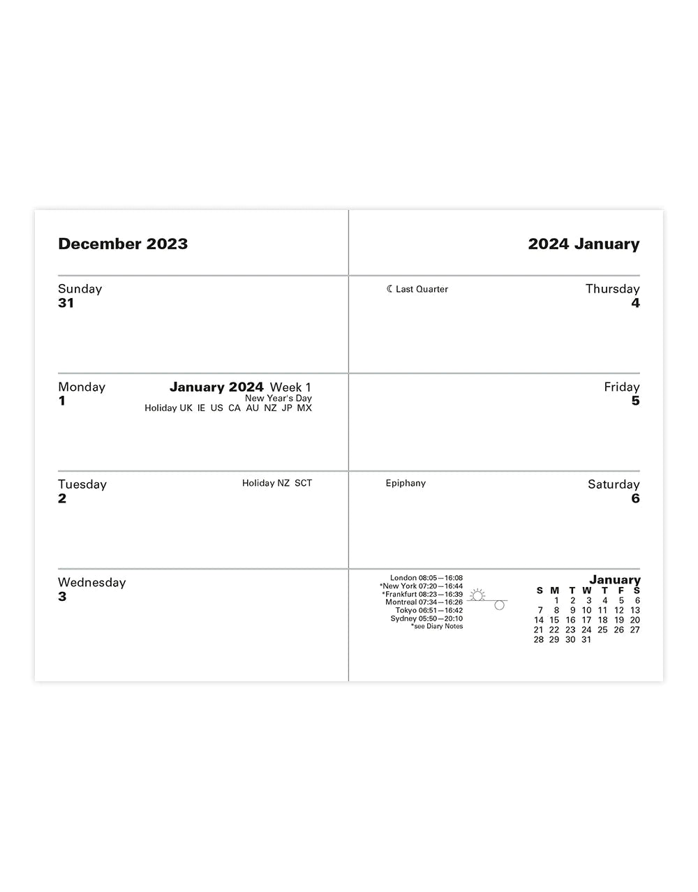 2025 Classic | Week to View Planner (Mini) - BLACK #C32EBK