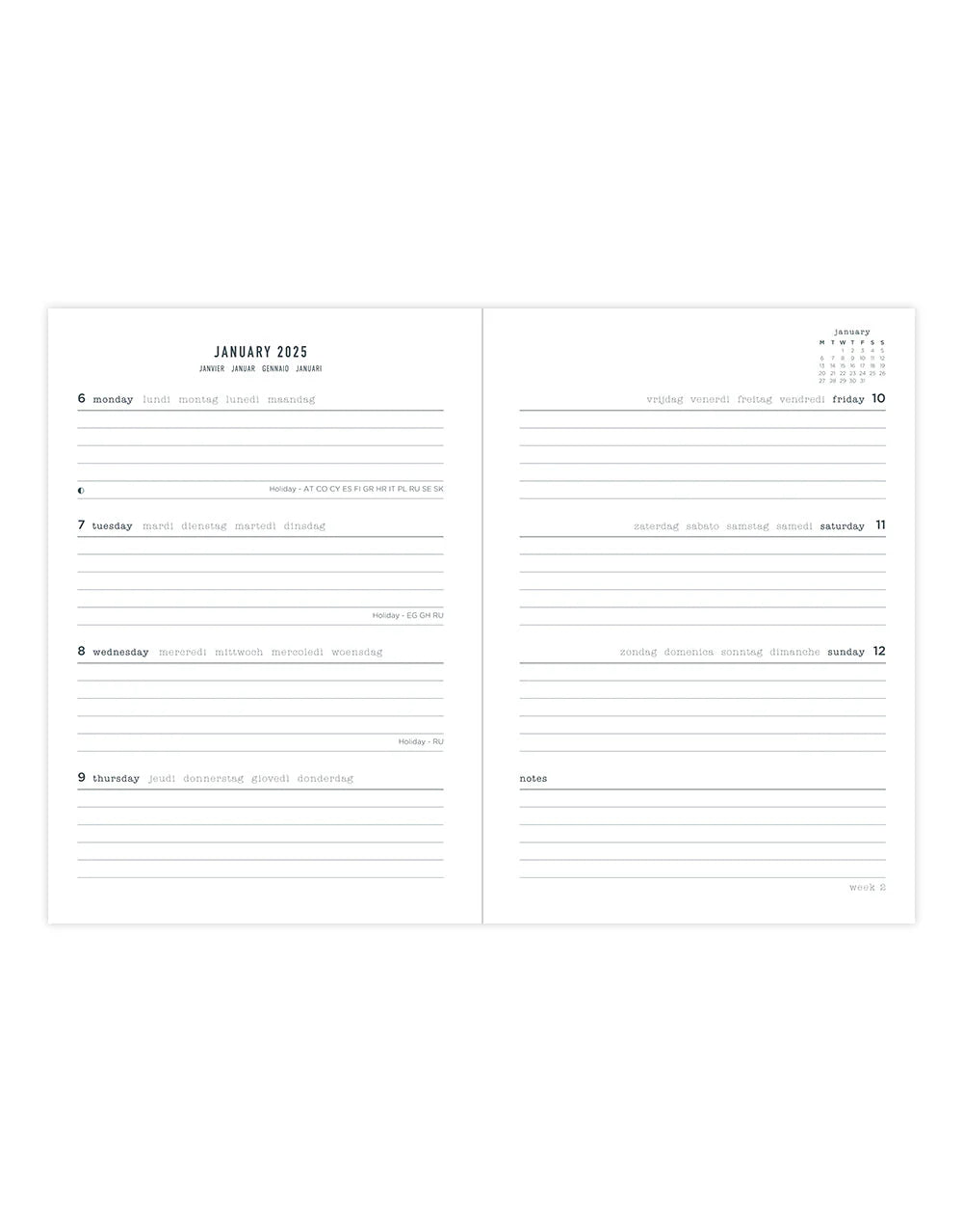 2026 Celebrate | Coil-bound Week to View Planner (A5) - ROSE #C082185