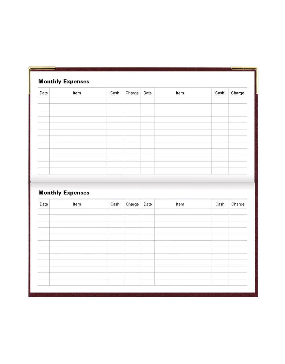2025 Classic | Horizontal Week to View Planner (Slim) - BURGUNDY #C32SBY