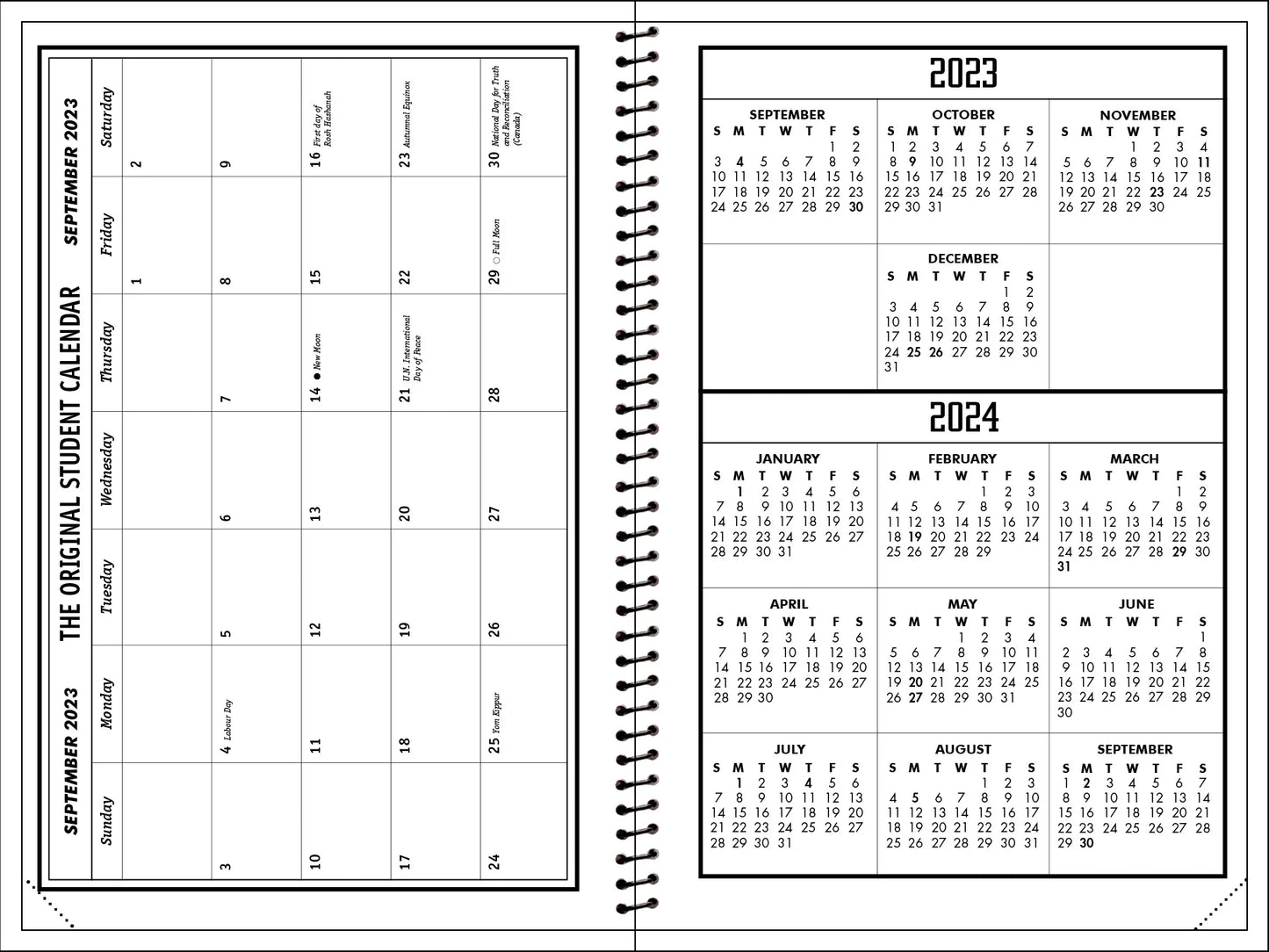 Étoile polaire | Calendrier académique - CALENDRIER ÉTUDIANT 2023-24 #OSC