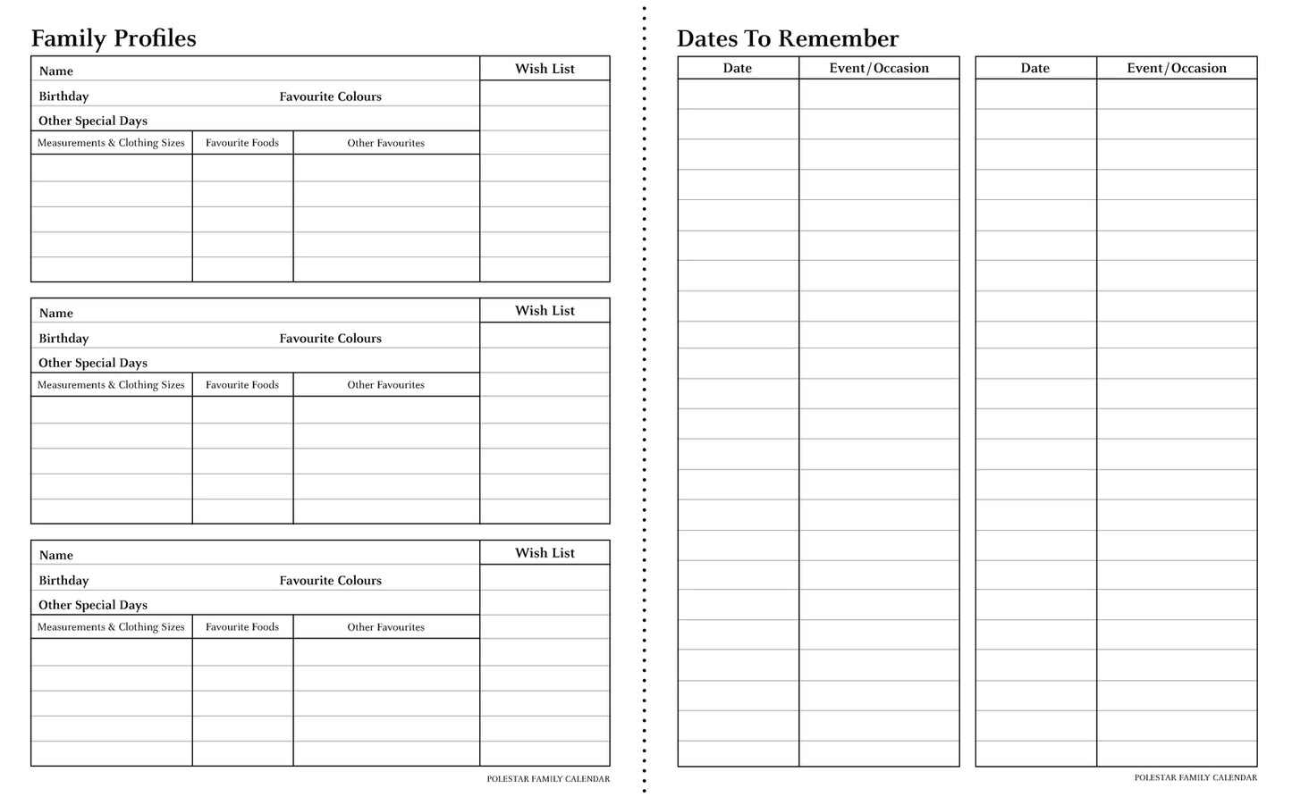 2025 Calendar | FAMILY #FC