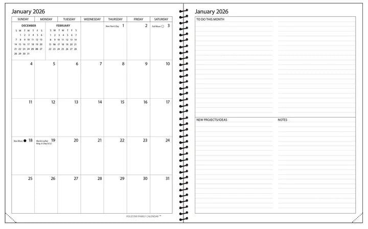 2026 Calendar | FAMILY #FC