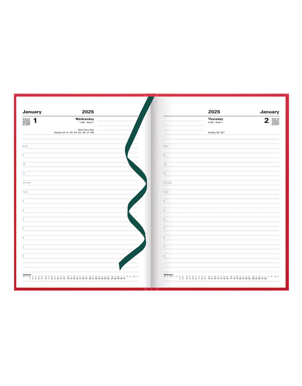 2026 Standard | Day to Page Planner (A5) - RED #C10XBY