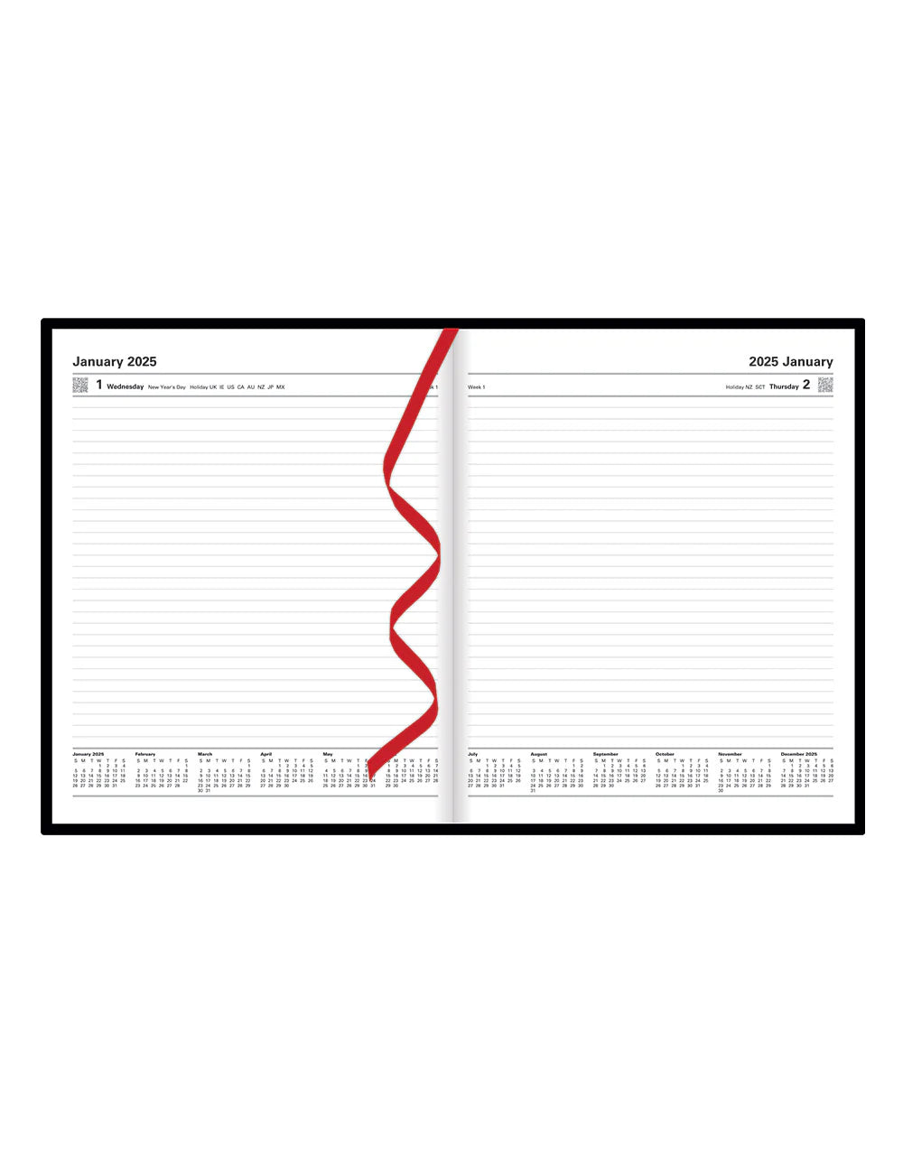2026 Standard | Day to Page Planner (Quarto) - BLACK #C10YBK