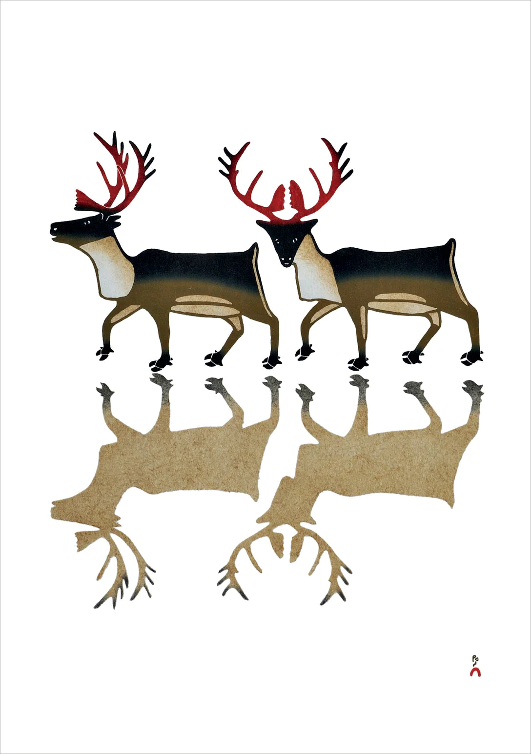 Grenade | Cartes de Noël en boîte - POOTOOGOOK CARIBOU #C314