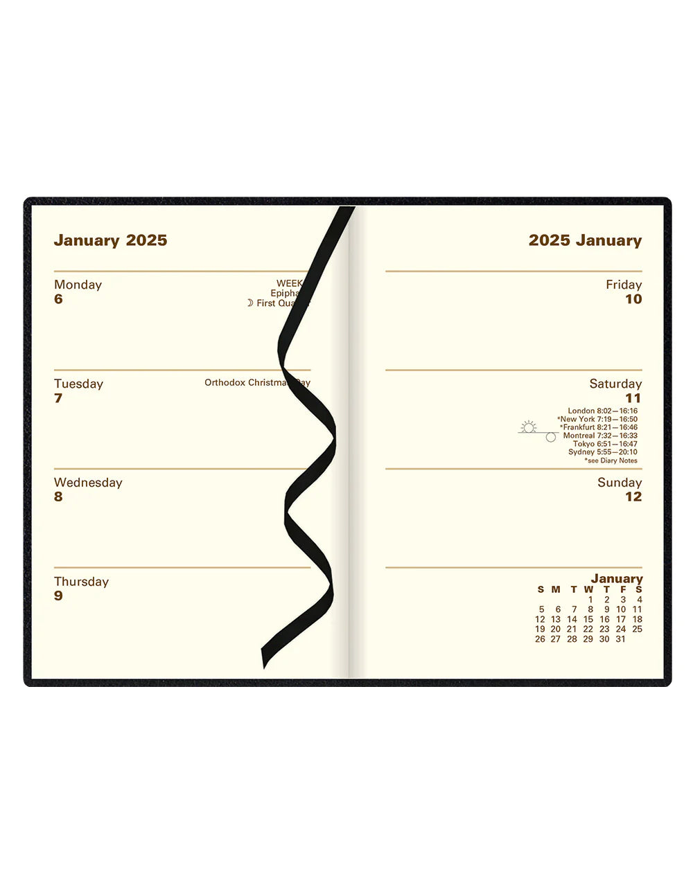 2026 Belgravia | Week to View Planner (Mini) - BLACK #C33EBK
