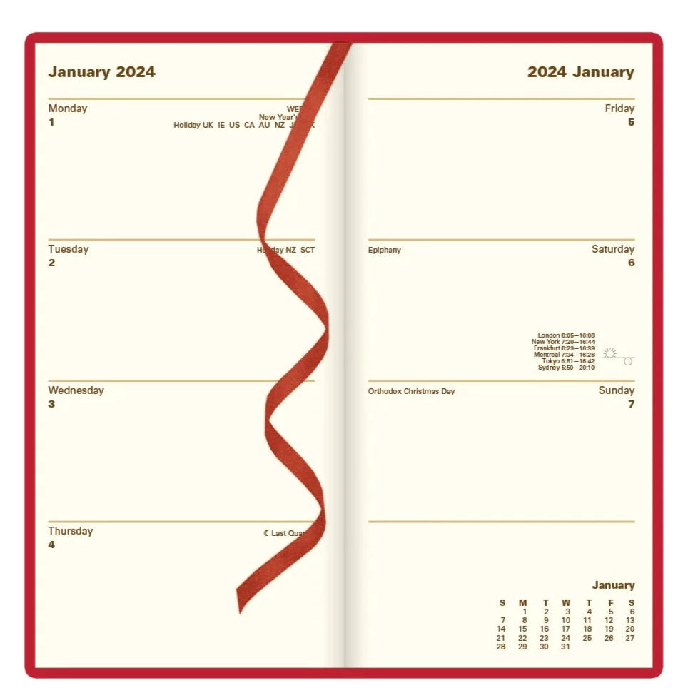 2026 Signature | Week to View Planner (Slim) - RED #C38SUBY