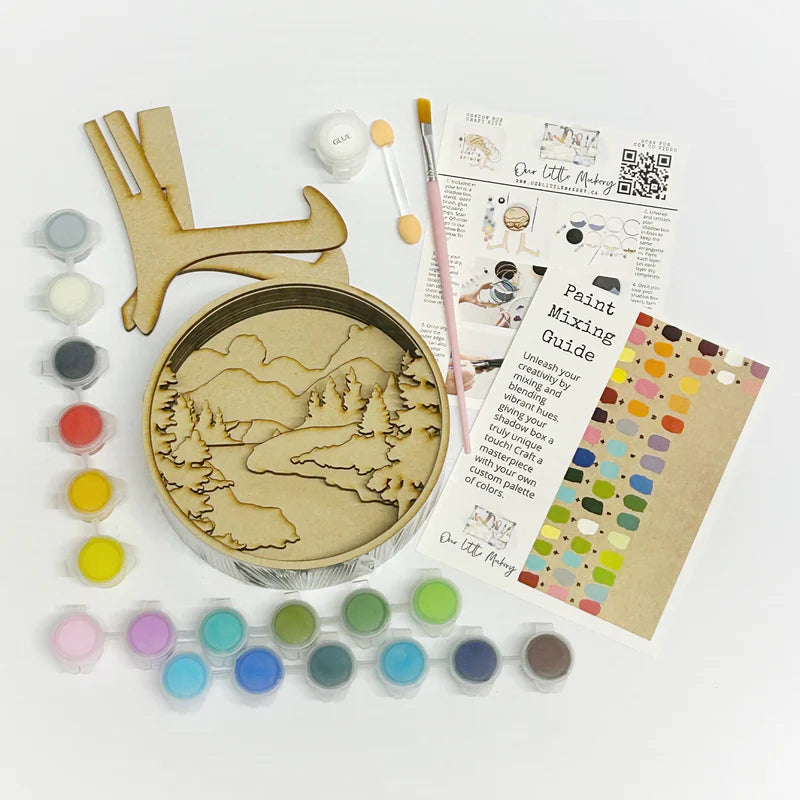 Craft Kit | DIY Shadow Box - FOREST RIVER #SB0041