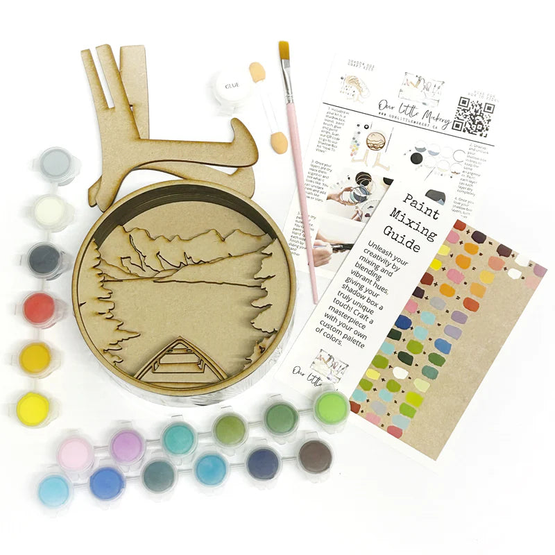 Craft Kit | DIY Shadow Box - PEACEFUL PADDLE #SB0050
