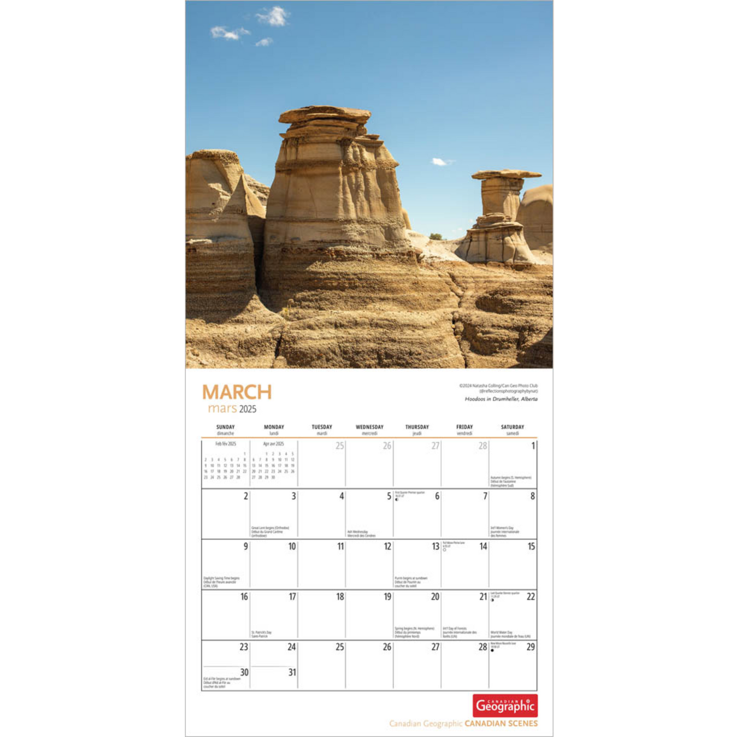 2025 Medium Wall Calendar | 8.5" X 8.5" - CANADIAN SCENES