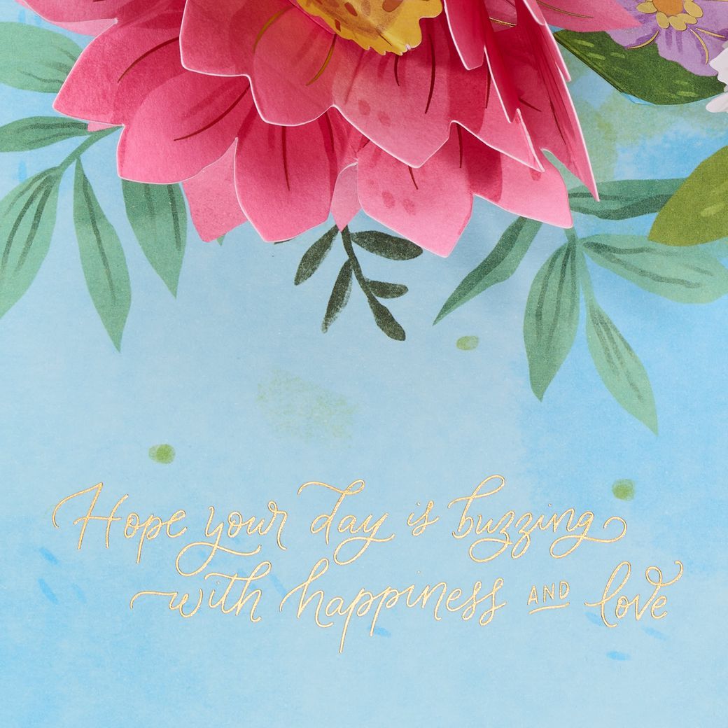 Mother's Day Card | Pop Up - FLOWERS & BEEHIVE #10136423