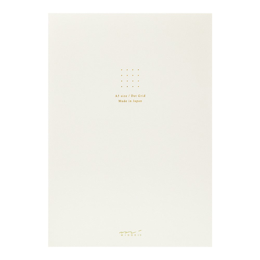 Dot Grid Notepad | A5 Coloured Paper - WHITE #15337-006