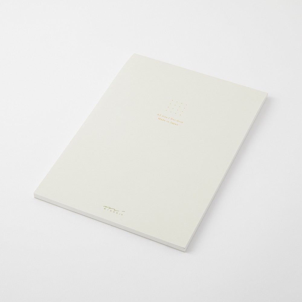 Dot Grid Notepad | A5 Coloured Paper - WHITE #15337-006