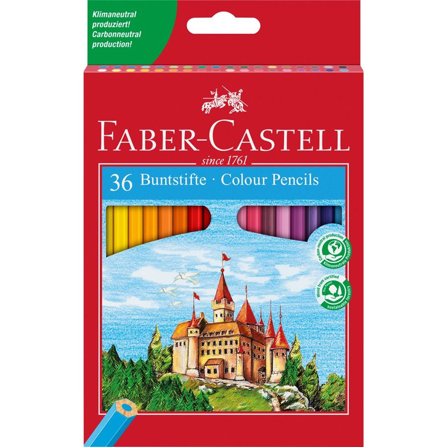 Crayons de couleur Castle, lot de 36 #120136