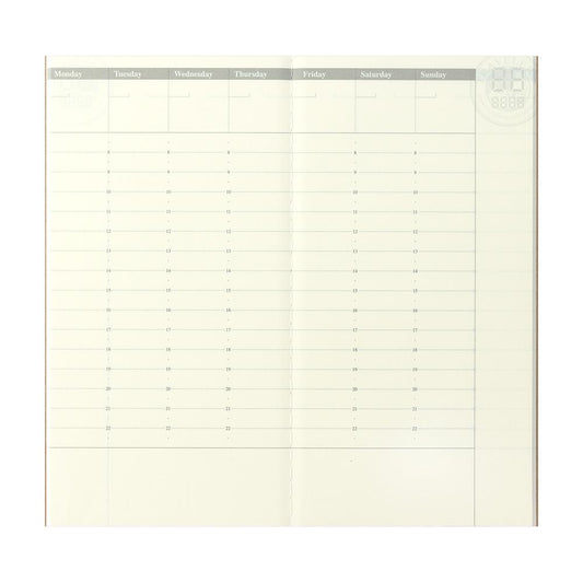Traveler's Notebook | Regular Refill | 018 Free Diary - WEEKLY VERTICAL #14379-006