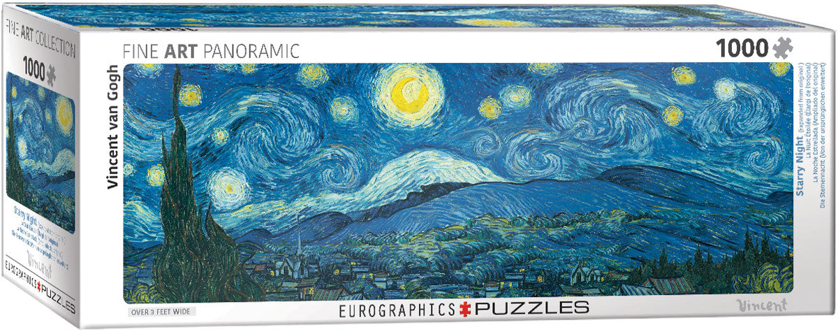 Puzzle 1000 PC | Panoramic Puzzle - Vincent Van Gogh: Starry Night #6010-5309