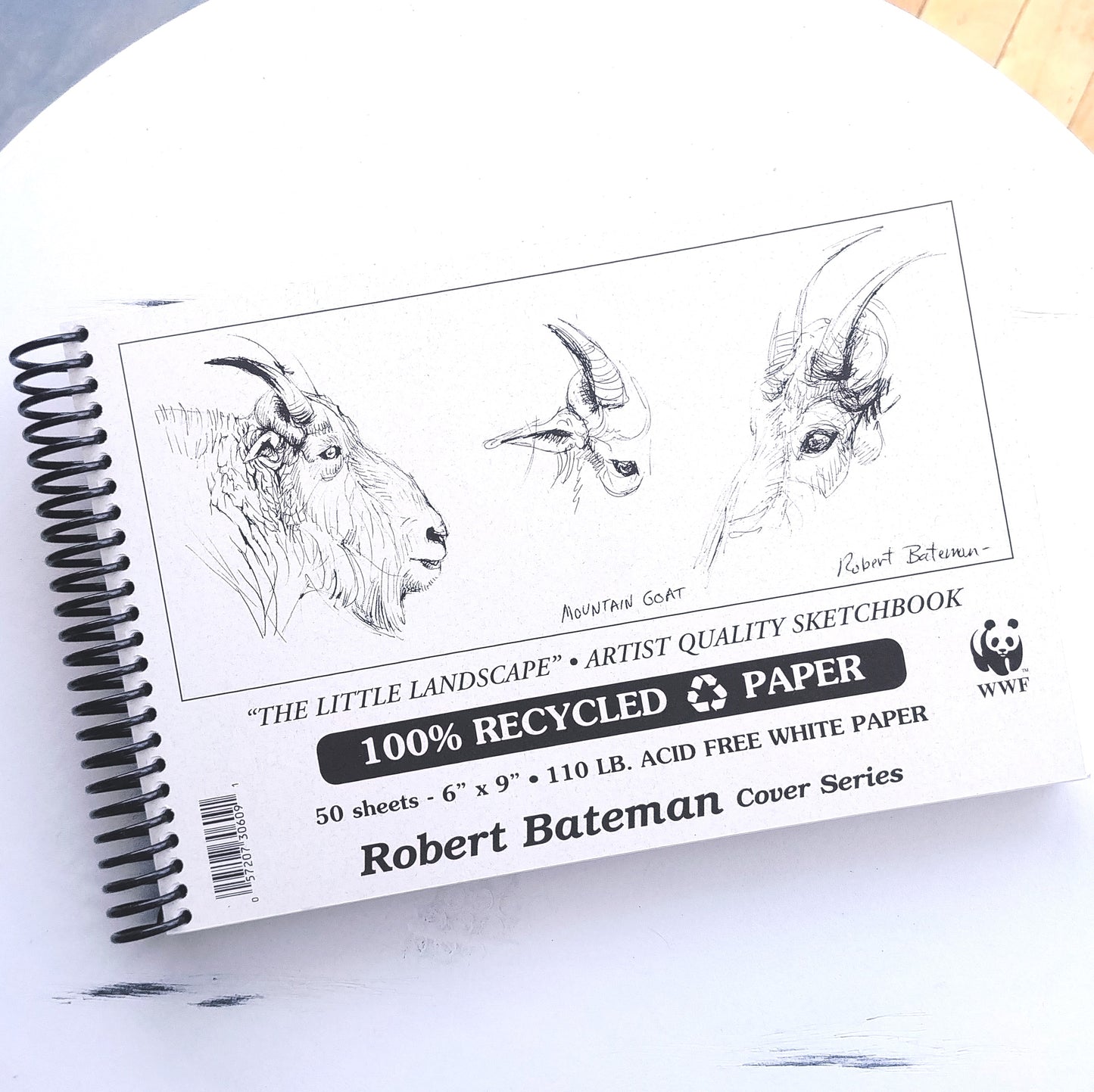 Carnet de croquis en papier recyclé Robert Bateman - 6" x 9" #RP69