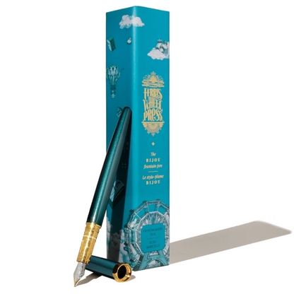 The Bijou Fountain Pen | Medium - PRINTMAKER'S TEAL #BFP-M-ED2302