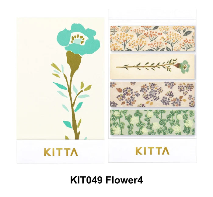 Washi Tape | KITTA Basic - FLOWER 4 #KIT049