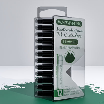 Ink Cartridges | Pack of 12 - MONTEVERDE GREEN #G305MG