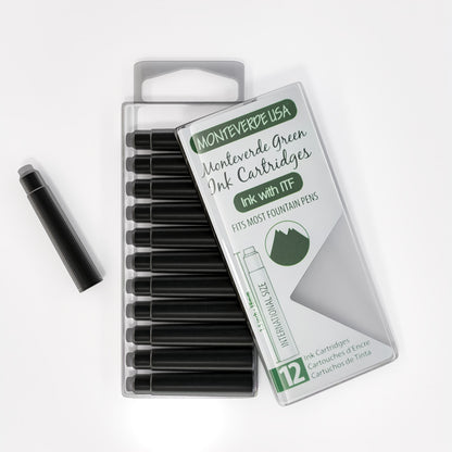 Ink Cartridges | Pack of 12 - MONTEVERDE GREEN #G305MG