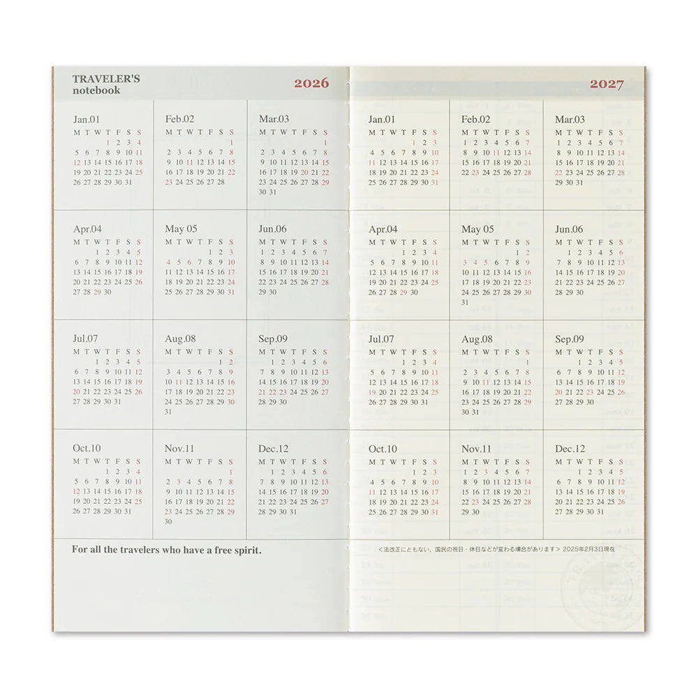 Regular Refill | 2026 Weekly + Memo