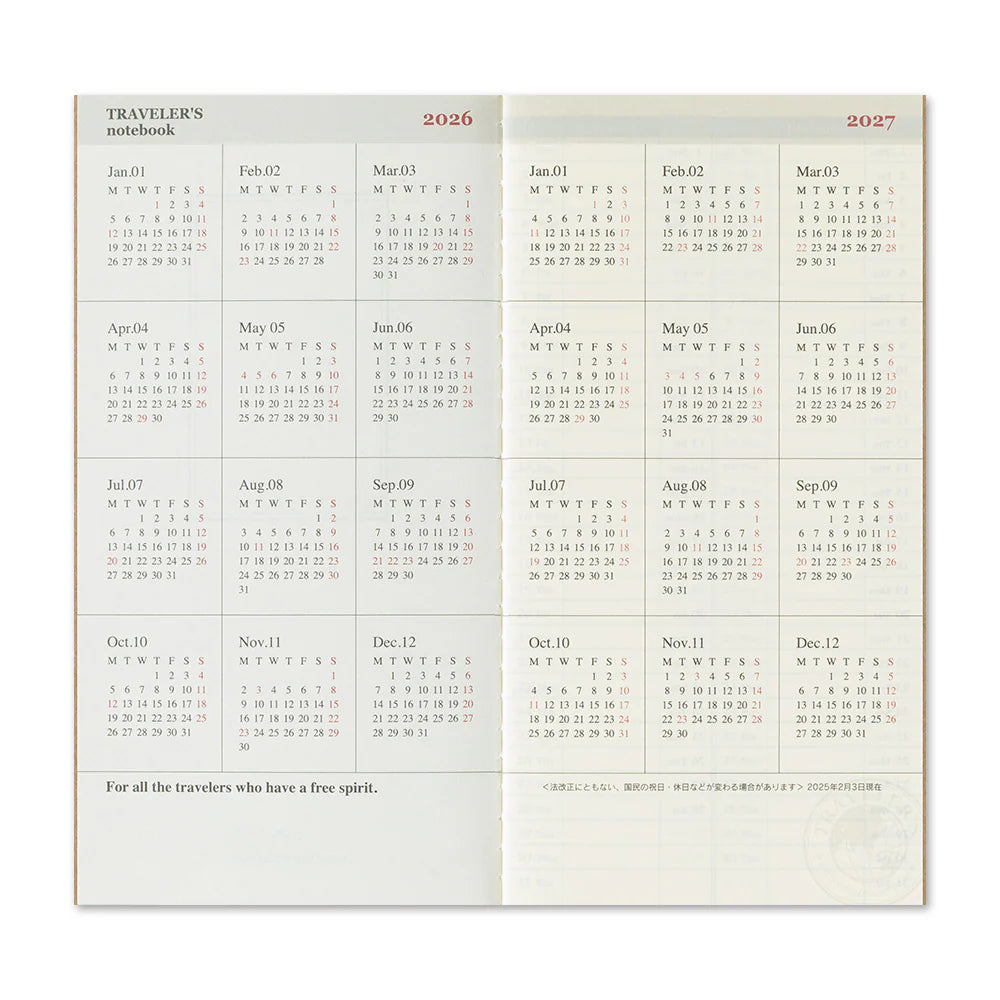 Regular Refill | 2026 Weekly Vertical