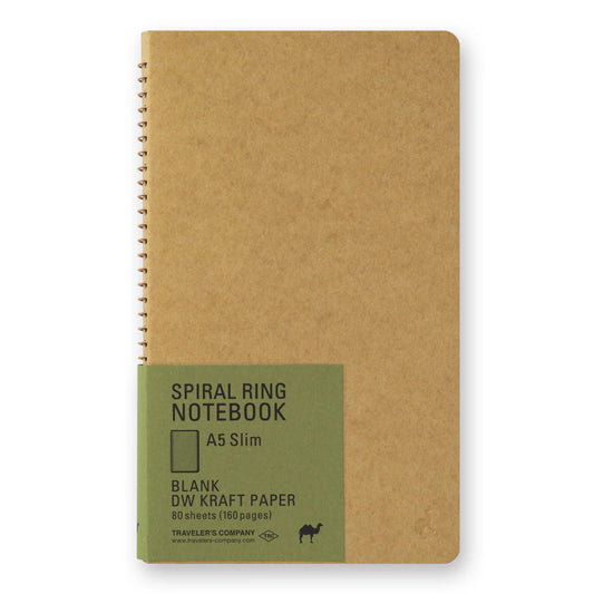 Blank Journal | A5 Slim Spiral - KRAFT #15244-006