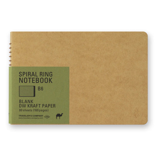 Blank Journal | B6 Spiral Landscape - KRAFT #15249-006