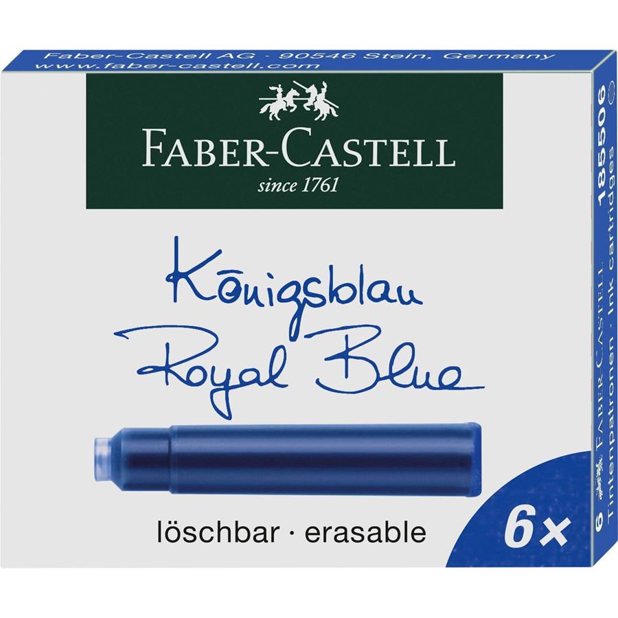 Faber-Castell | Cartouche d'encre effaçable - BLEU ROYAL #185506-5