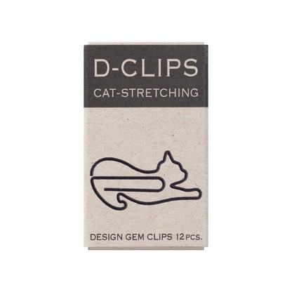 Paper Clips | D-Clips Mini Box - CAT STRETCHING #43350-006