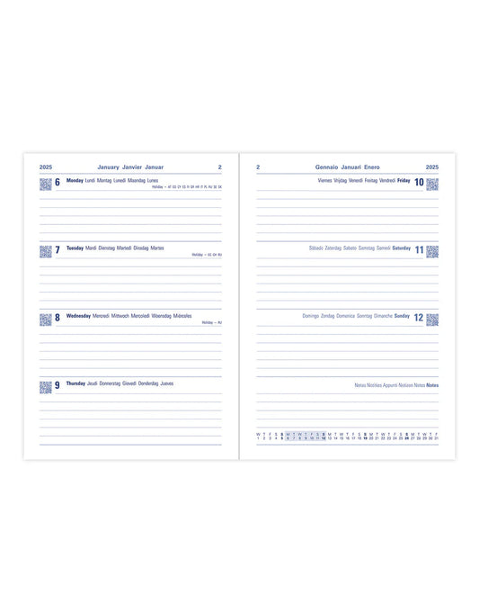 2026 Woodland | Week to View Planner (A5) - NAVY #C082165