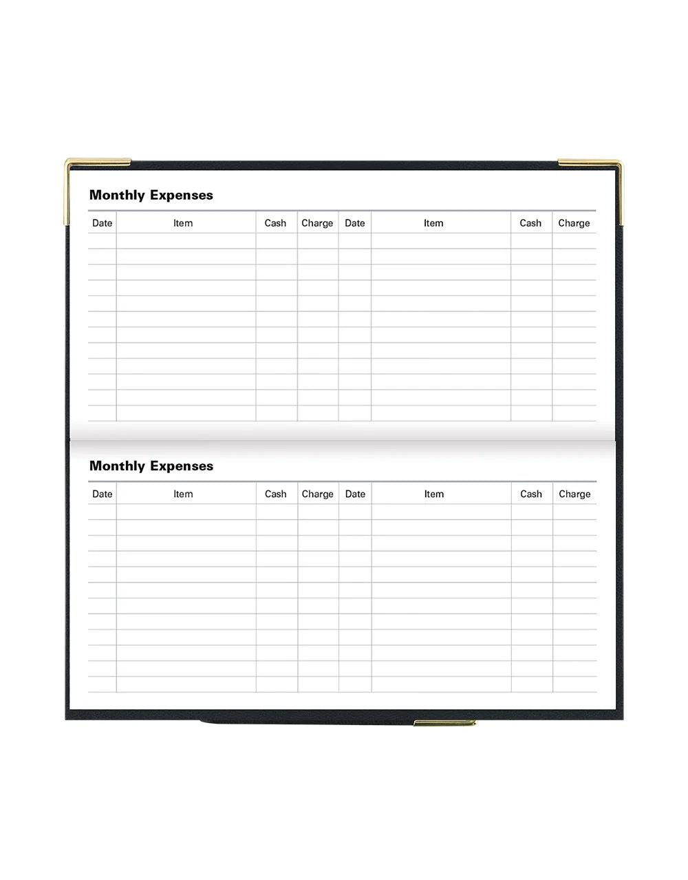 2025 Classic | Horizontal Week to View Planner (Slim) - BLACK #C32SBK