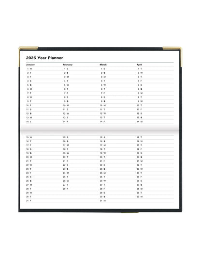 2025 Classic | Horizontal Week to View Planner (Slim) - BLACK #C32SBK