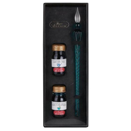 Gift Set | Glass Dip Pen + 2 Inks - TURQUOISE #29337T