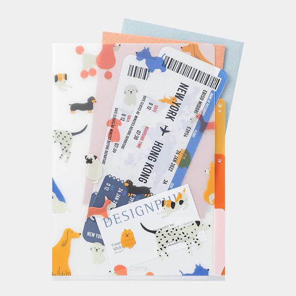 Accessory | A5 3 Pockets File Folder - DOGS #35470-006