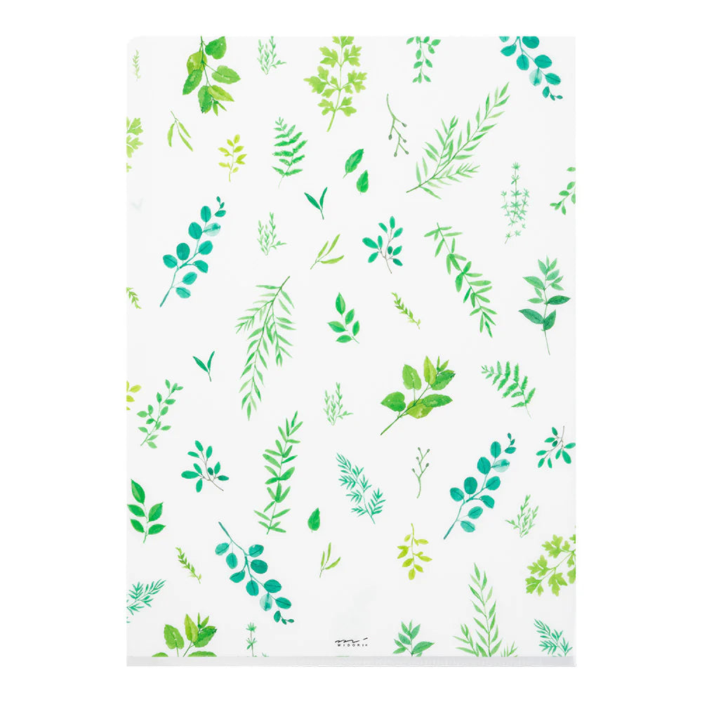 Accessory | A4 3 Pockets File Folder - LEAVES #35487-006 – The Papery