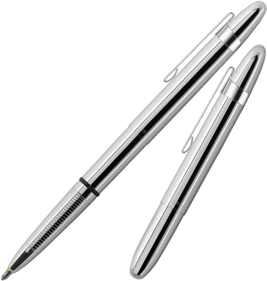Mini Ballpoint Pen | Classic Bullet with Clip - CHROME #400CL