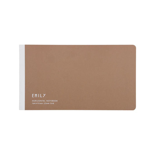 Horizontal Notebook | EMILy Grid (164 x 92) - BROWN