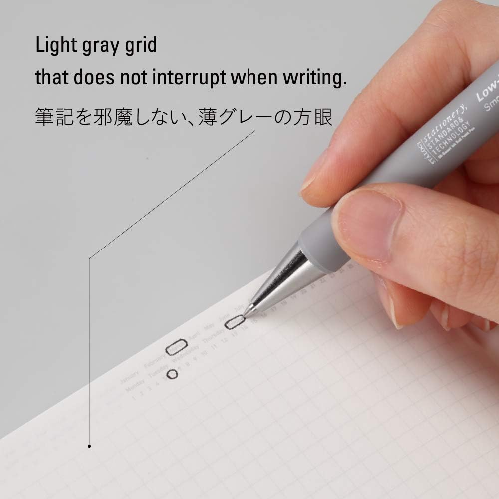 018 Editor's Series | 1/2 Year B6 Notebook (GRID) - BLACK #SS0066