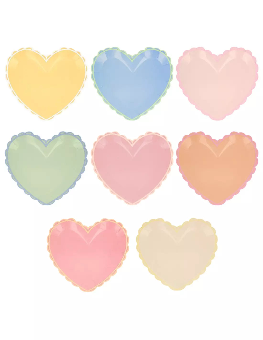 Paper Plates | Colourful Hearts (8 Pack) #273533-7