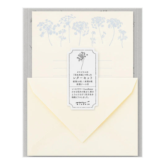 Letter Set | Floral Coloured Washi Paper - LACEFLOWER #86928-006