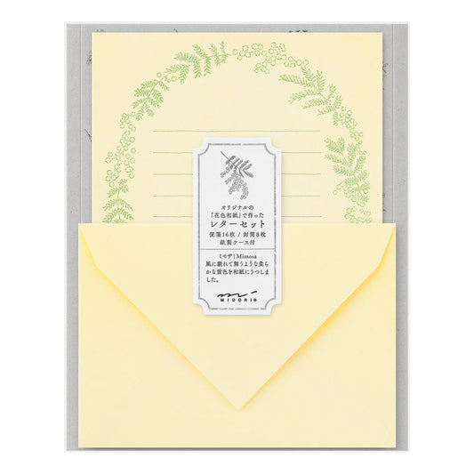 Letter Set | Floral Coloured Washi Paper - MIMOSA #86930-006