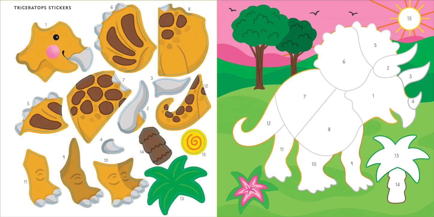 Colouring Book | Colour By Sticker - DINOS #339508-2
