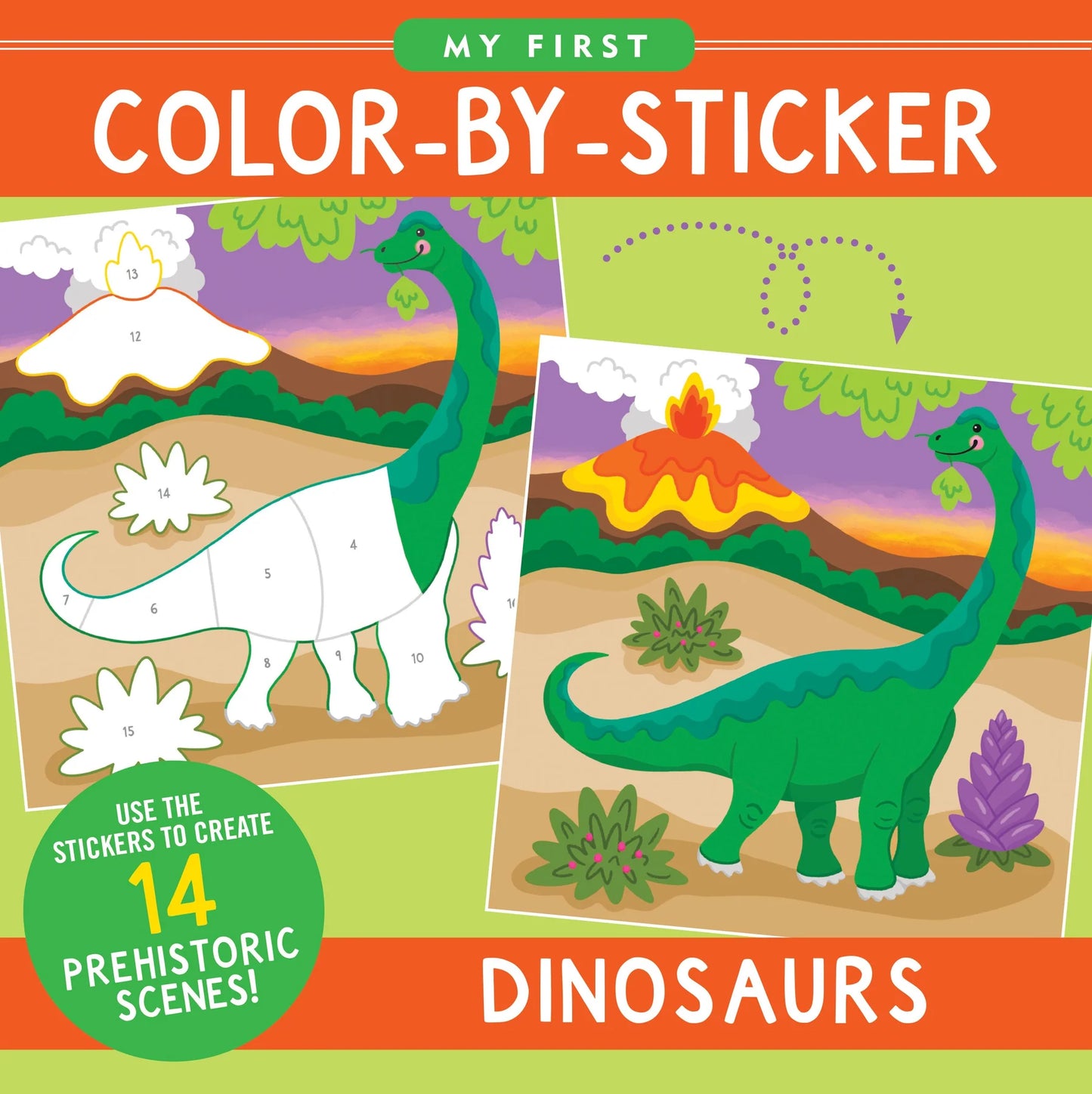 Colouring Book | Colour By Sticker - DINOS #339508-2