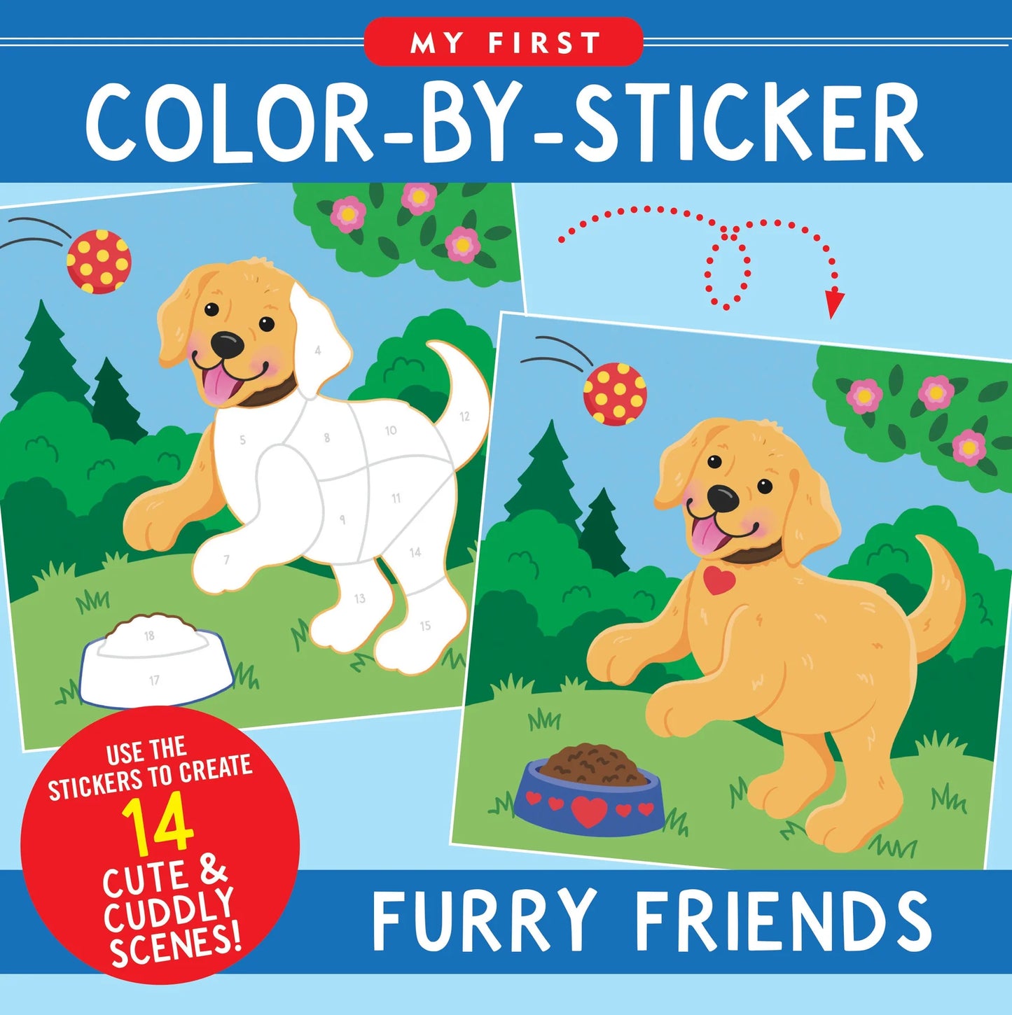 Colouring Book | Colour By Sticker - FURRY FRIENDS #342119-2
