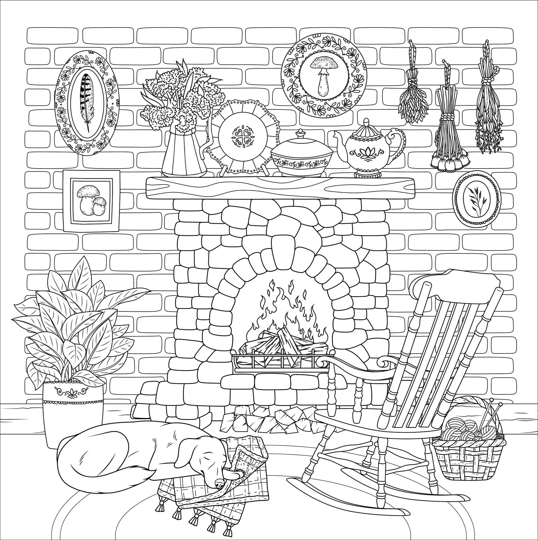 Colouring Book | Adult - COTTAGECORE #342539-2