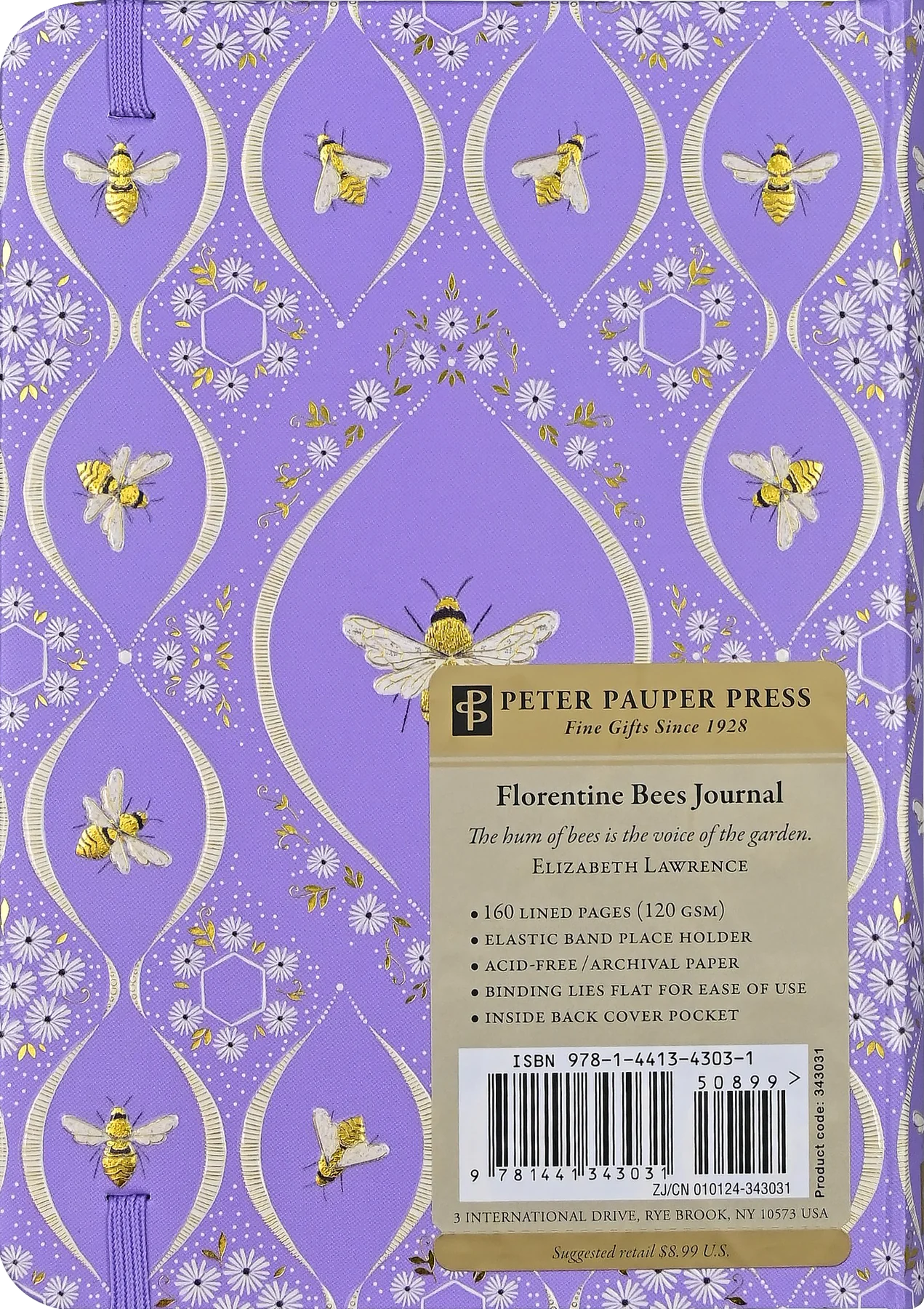 Lined Journal | Small - FLORENTINE BEES #343031-2
