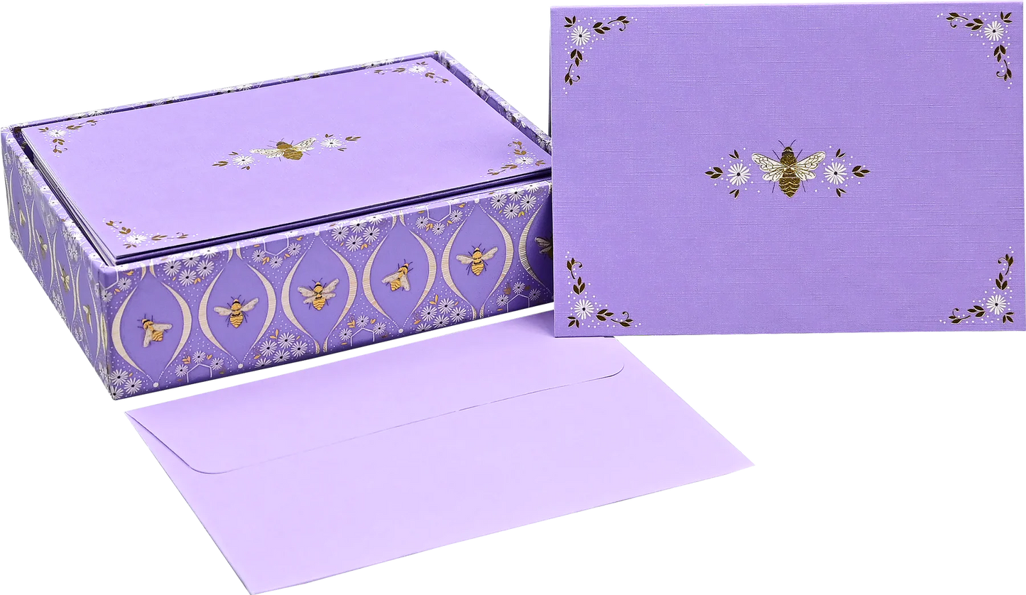 Boxed Note Cards | FLORENTINE BEES #343130-2